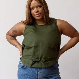 Free Label Linen Nigella Top - Pine